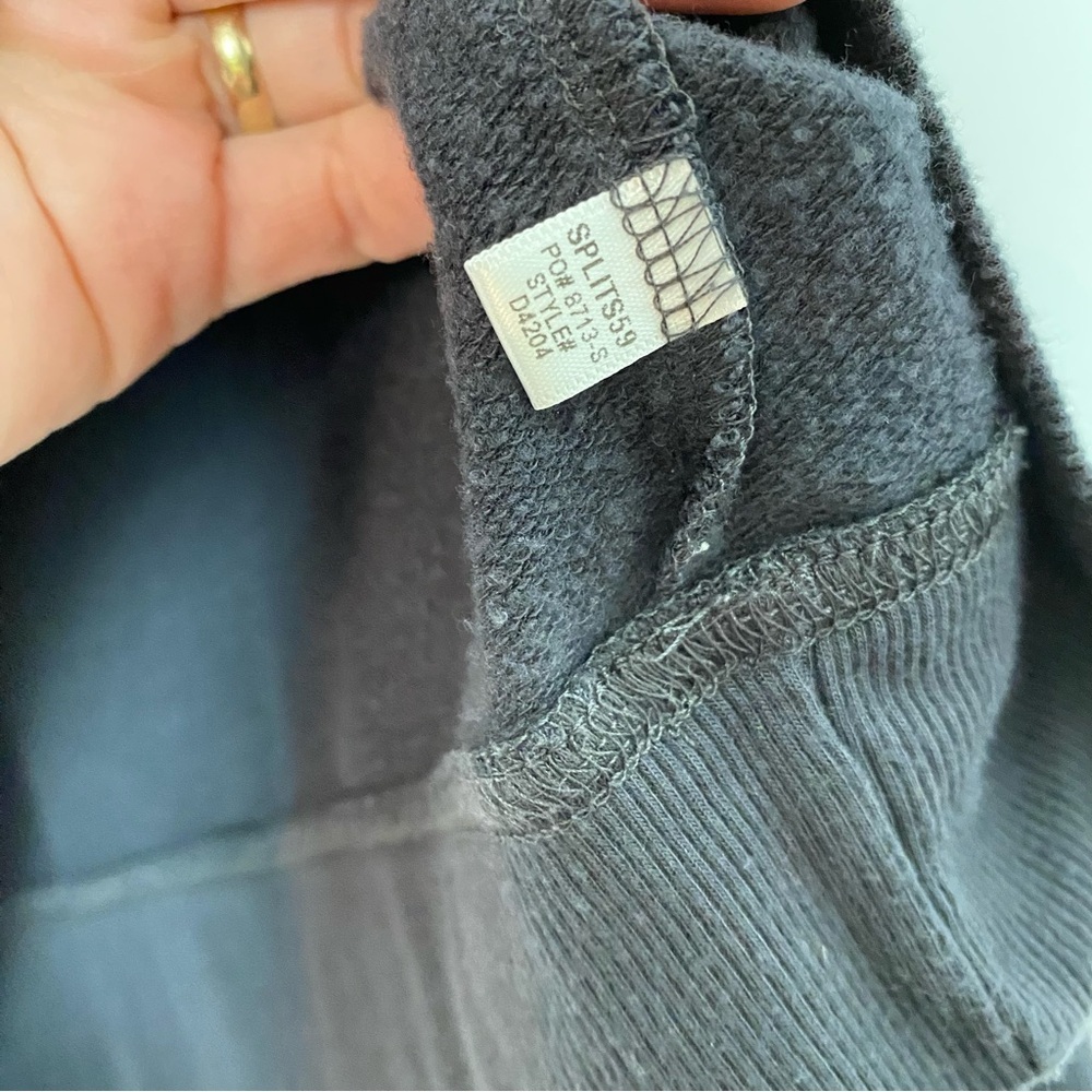 Splits59 Sweatshirt Womens Size Small Dark Gray Light Weight Boxy Raglan Grey - Picture 6 of 7